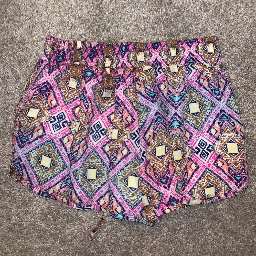 Alya Pink & Yellow Multicolor High Waist shorts size S - Picture 7 of 8